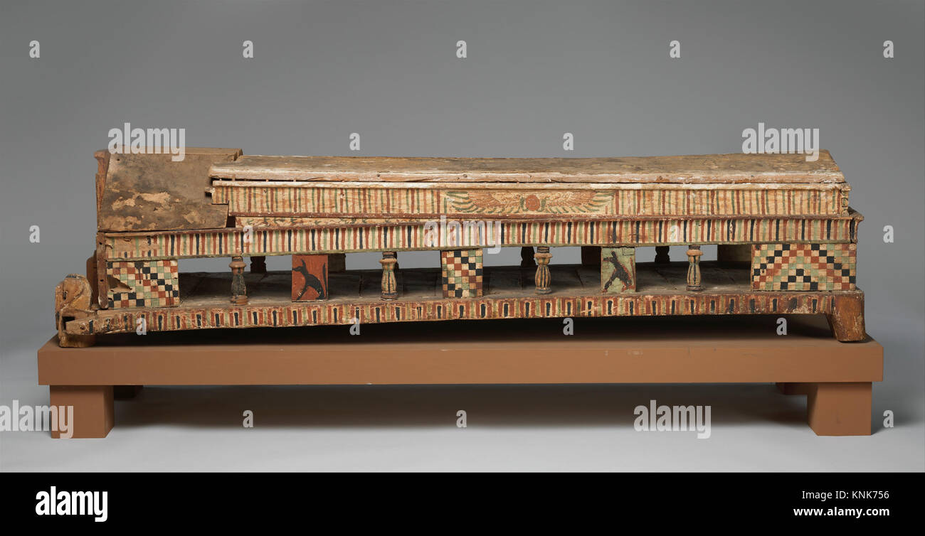 Sarg, 4. Jahrhundert, hergestellt in Kharga Oasis, byzantinisches Ägypten, koptisch Stockfoto