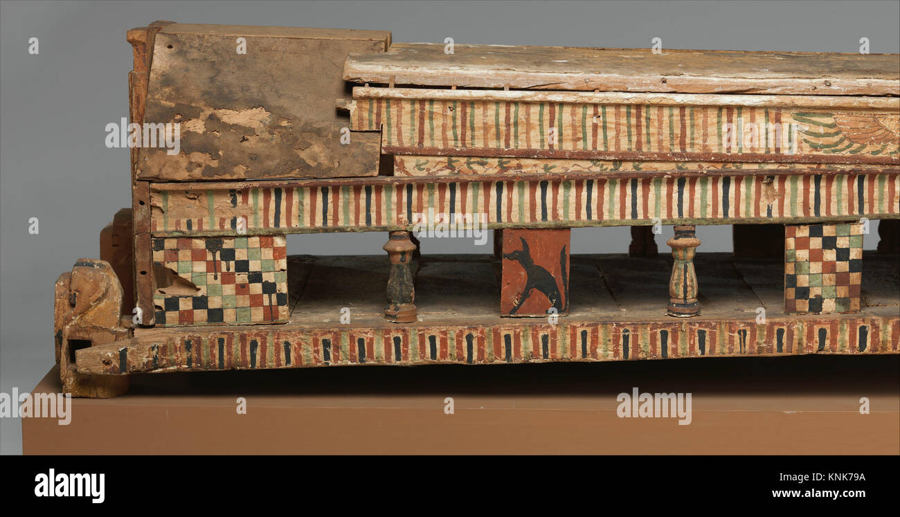 Sarg, 4. Jahrhundert, hergestellt in Kharga Oasis, byzantinisches Ägypten, koptisch Stockfoto