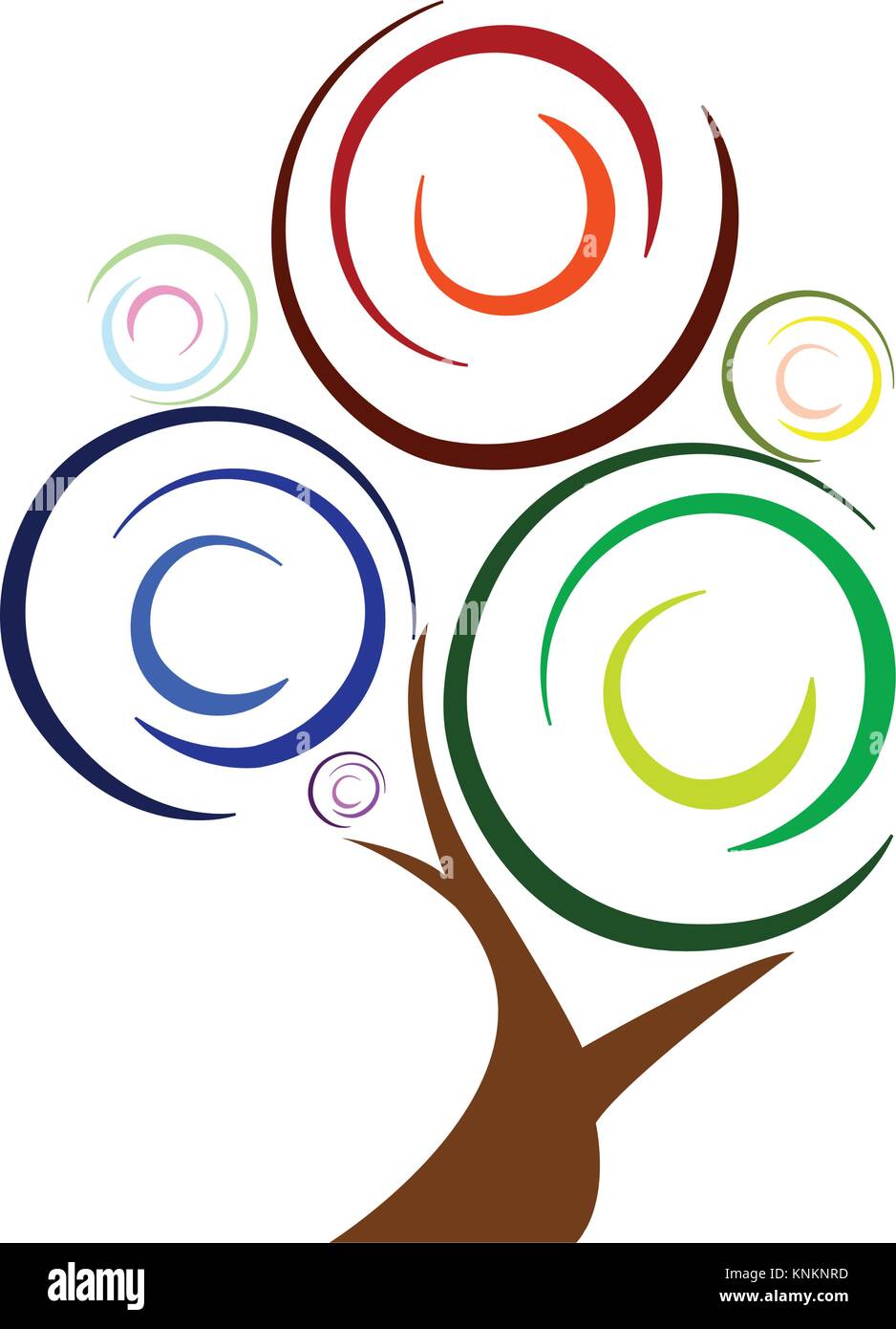 Abstrakte cute Baum Stock Vektor