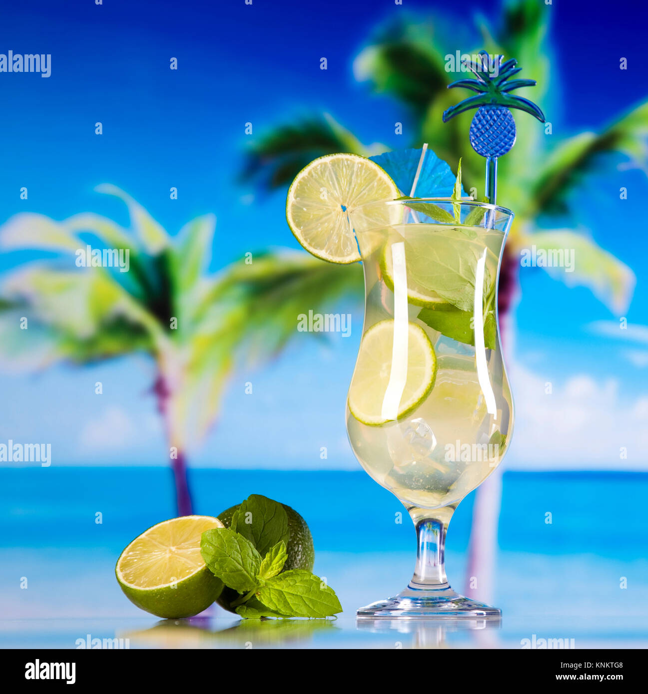 Cocktails, Alkohol trinken, Natur bunt Ton Stockfoto