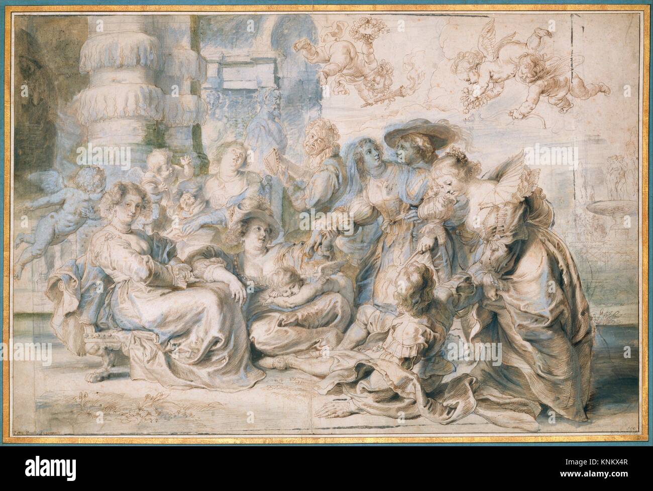 Der Garten der Liebe (rechts). Artist Peter Paul Rubens (Flämische