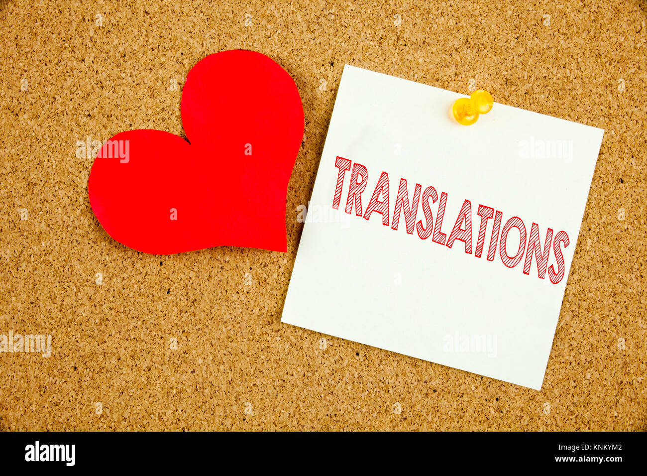Konzeptionelle Hand schreiben Bildunterschrift inspiration Übersicht Übersetzungen Konzept für Übersetzen Erklären plädieren Buch Sprache und Liebe auf klebrige geschrieben Keine Stockfoto