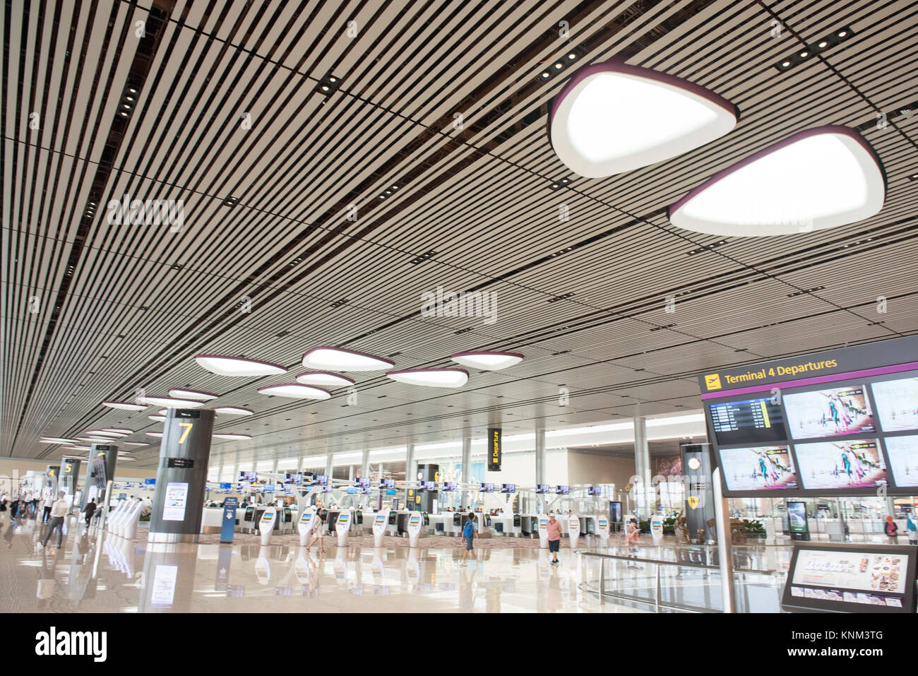 Singapur Changi Airport Terminal 4 Neu öffnen Stockfoto