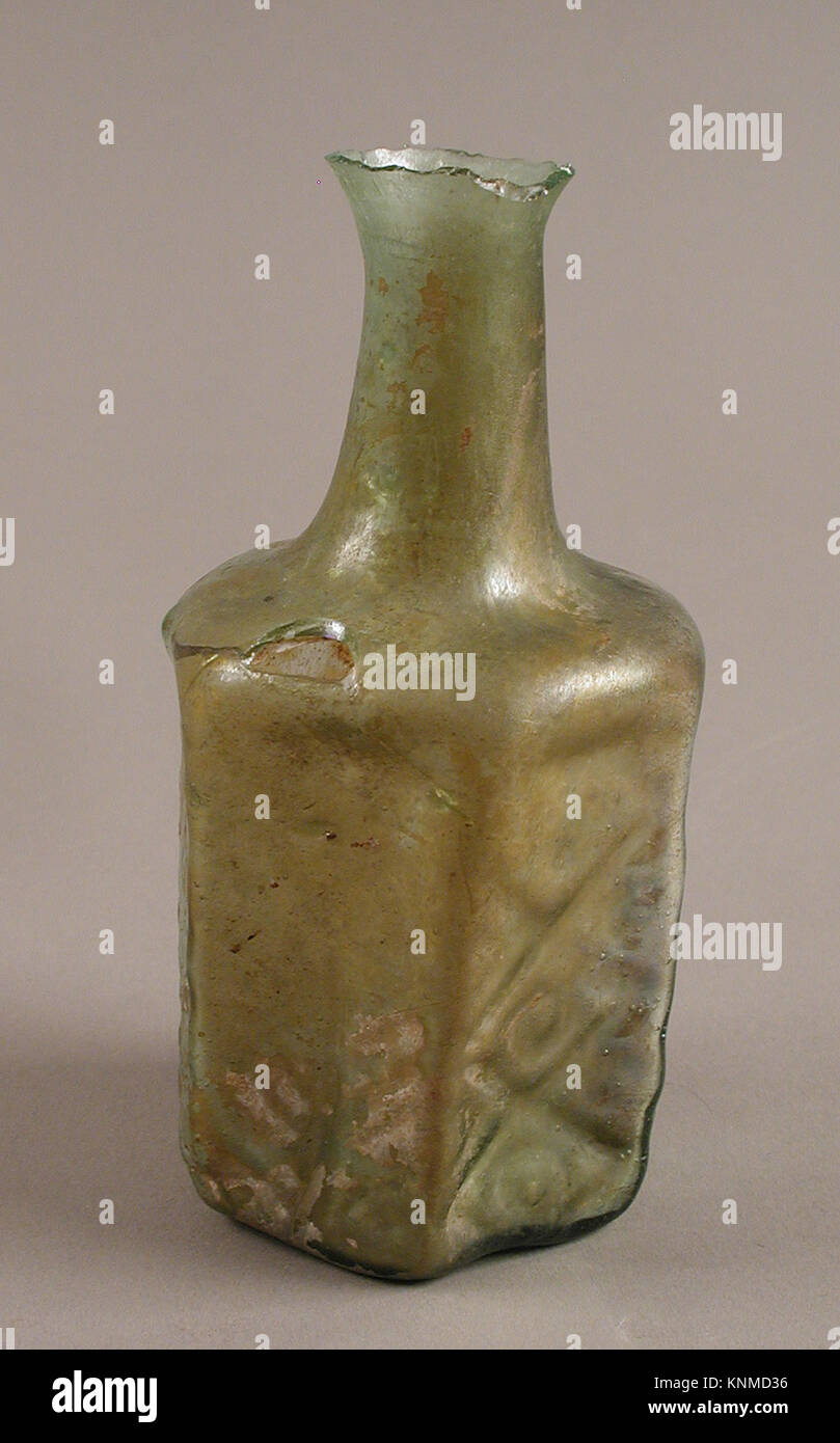 Flasche, 4.-5. Jahrhundert, byzantinische Kultur, Medium: Glas Stockfoto