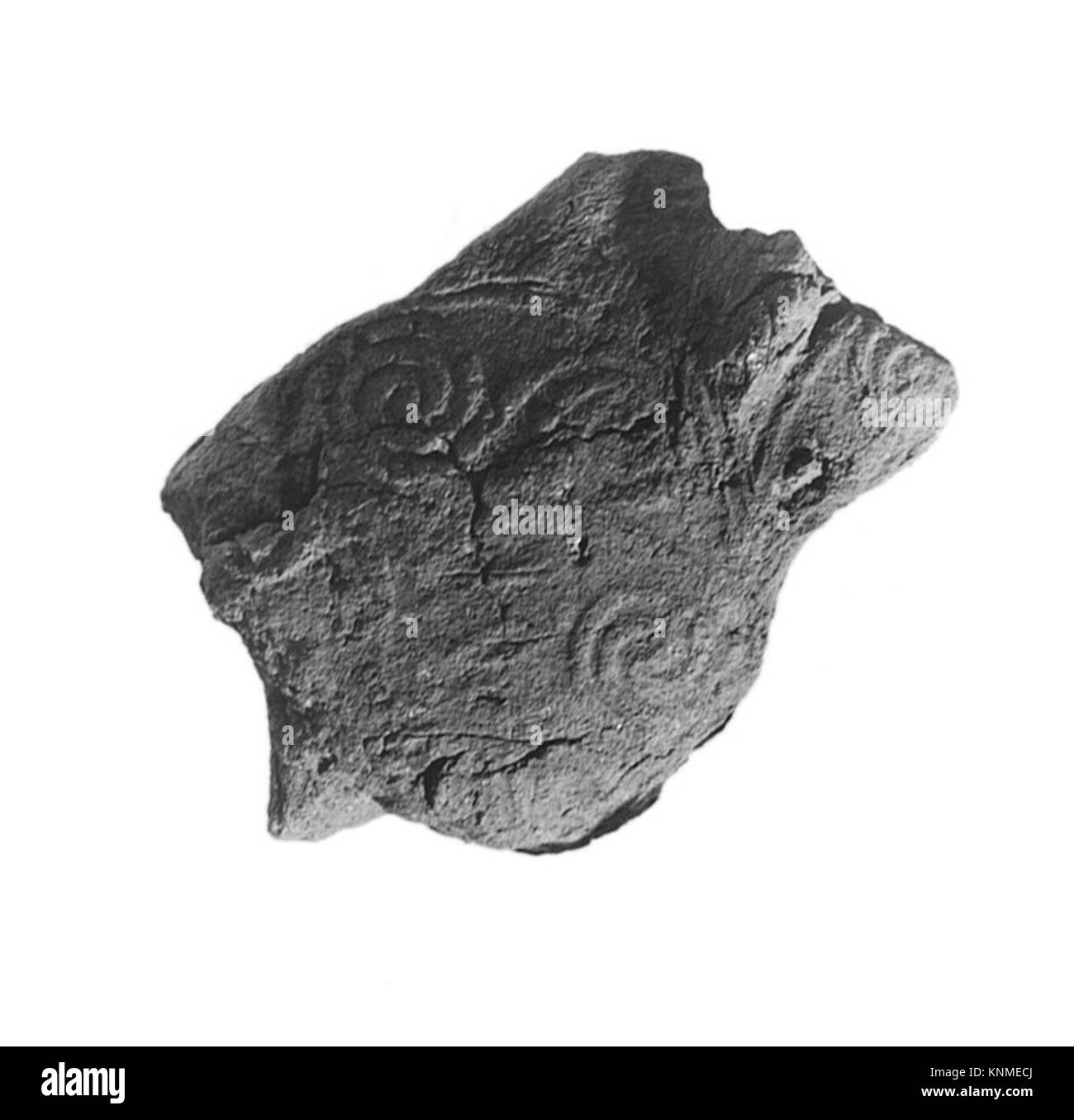 Titel: Verwaltungssiegel, Periode: Mittleres Königreich, Dynastie: Dynastie 12–13, Datum: Ca. 1981–1640 v. Chr., Geographie: Aus Ägypten, Memphite Region, Lisht Süd, südlich des Grabes von Imhotep, nördlich des königlichen Dammes, MMA-Ausgrabungen, 1930–31, Mittel: Ton (ungebrannt) Stockfoto