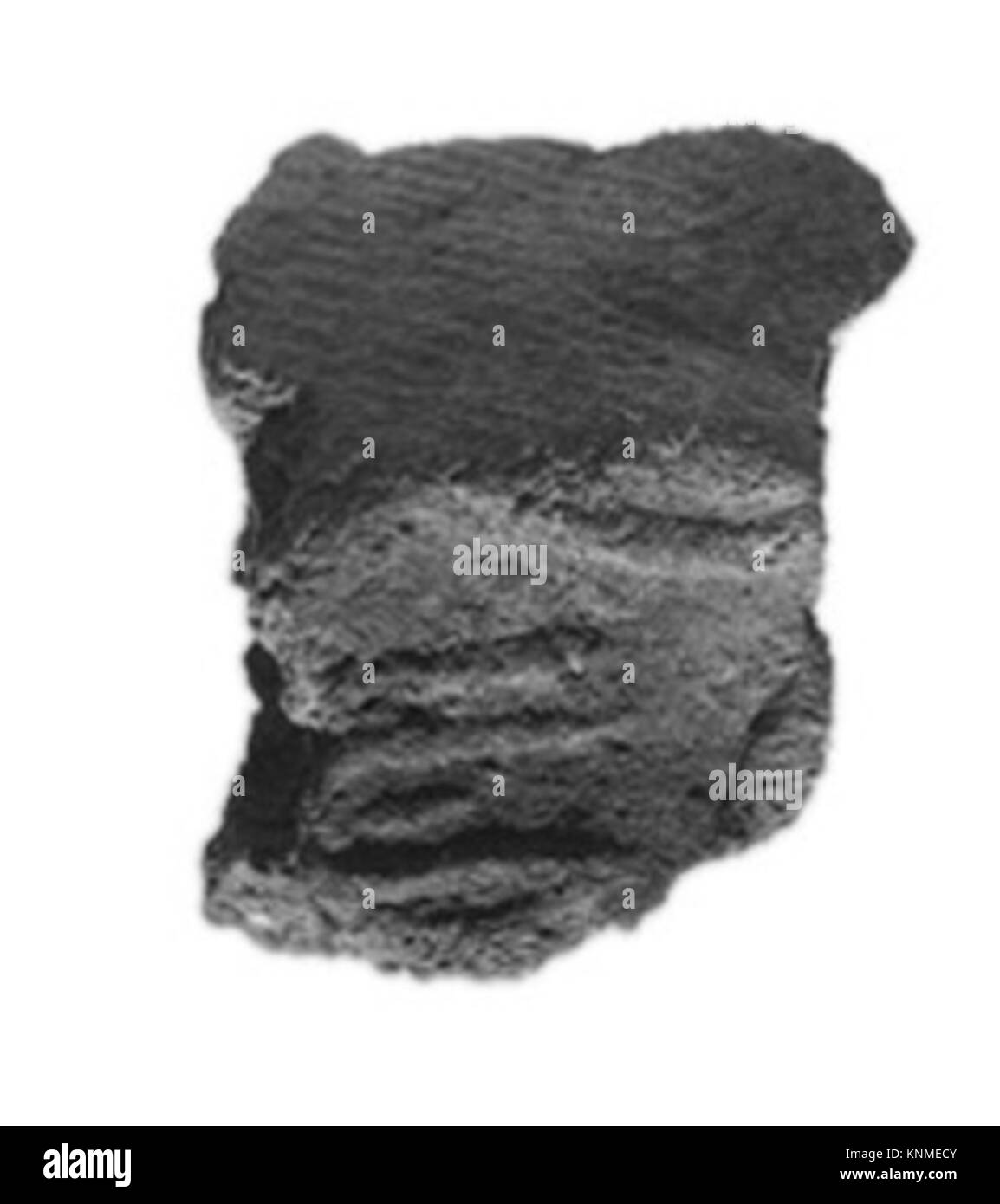 Titel: Verwaltungssiegel, Periode: Mittleres Königreich, Dynastie: Dynastie 12–13, Datum: Ca. 1981–1640 v. Chr., Geographie: Aus Ägypten, Memphite Region, Lisht Süd, südlich des Grabes von Imhotep, nördlich des königlichen Dammes, MMA-Ausgrabungen, 1930–31, Mittel: Ton (ungebrannt) Stockfoto