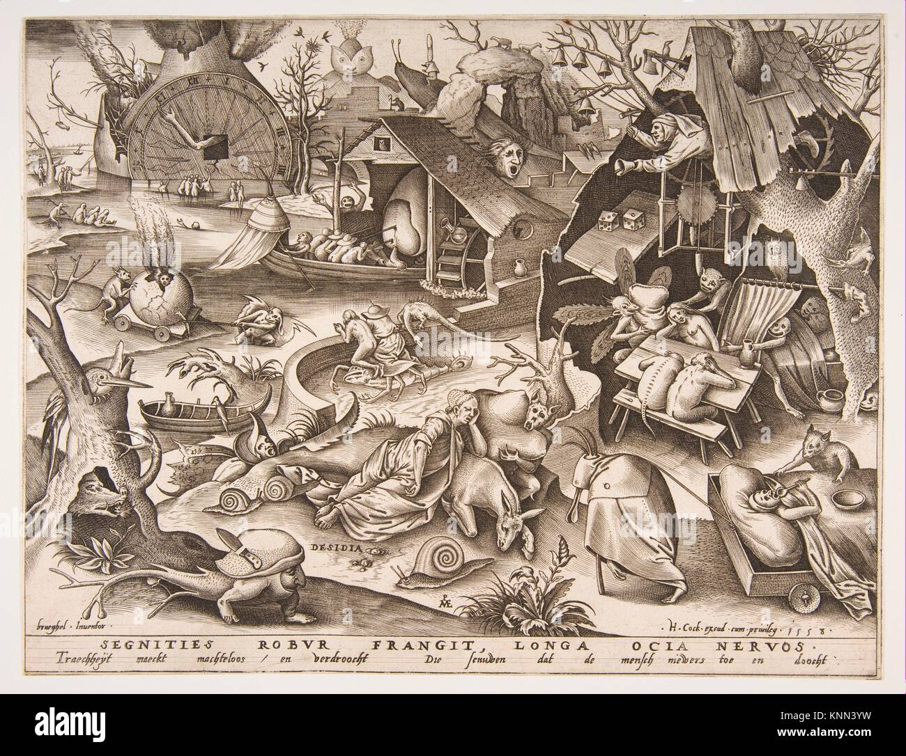 Faultier Desidia Aus Der Serie Der Sieben Todsunden Kunstler Pieter Van Der Heyden Niederlandischen Ca 1525 1569 Kunstler Pieter Bruegel Stockfotografie Alamy