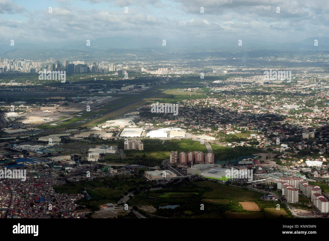 Luftaufnahme von Metro Manila, Luzon, Philippinen, Südostasien Stockfoto