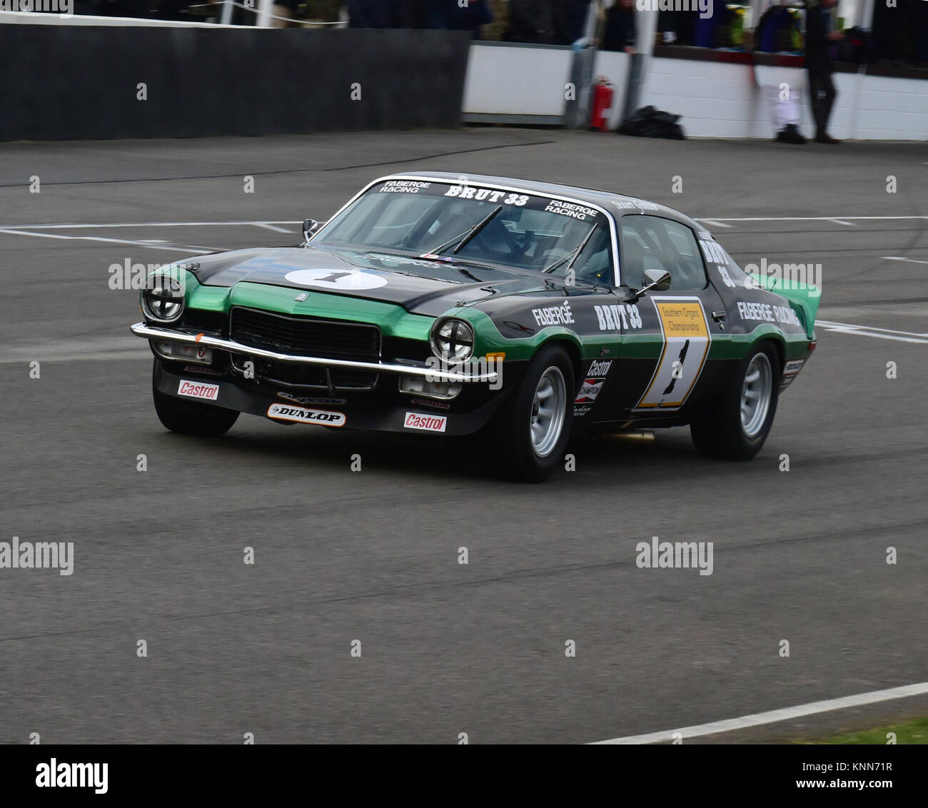 Tuart Graham, Nigel Garrett, Chevrolet Camaro Z28, Gerry Marshall Trophäe, Goodwood 73 MM März 2015, 73rd, 73 Mitglieder treffen, Chris McEvoy, CJM P Stockfoto