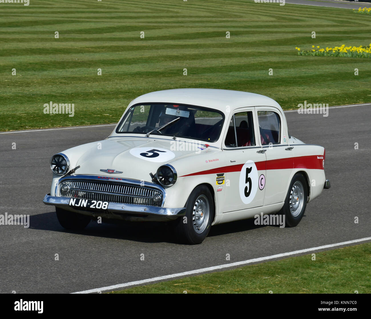 Brian Arculus, Hillman Minx, NJN 208, Sopwith Schale, Goodwood 73 MM März 2015, 73rd, 73 Mitglieder treffen, Chris McEvoy, CJM Fotografie, classic car Stockfoto