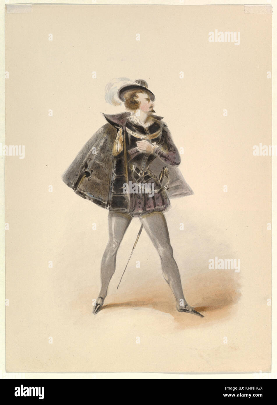 Kostüm Studie für Belmonte in Die Entführung aus dem Serail von W.A. Mozart  MET DP 830228