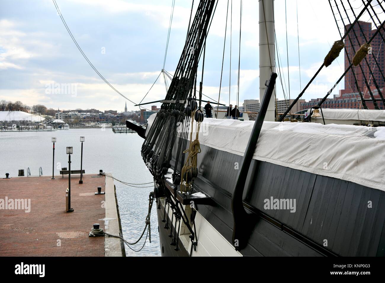 USS Constellation Marine Kriegsschiff, Baltimore, MD, USA Stockfoto