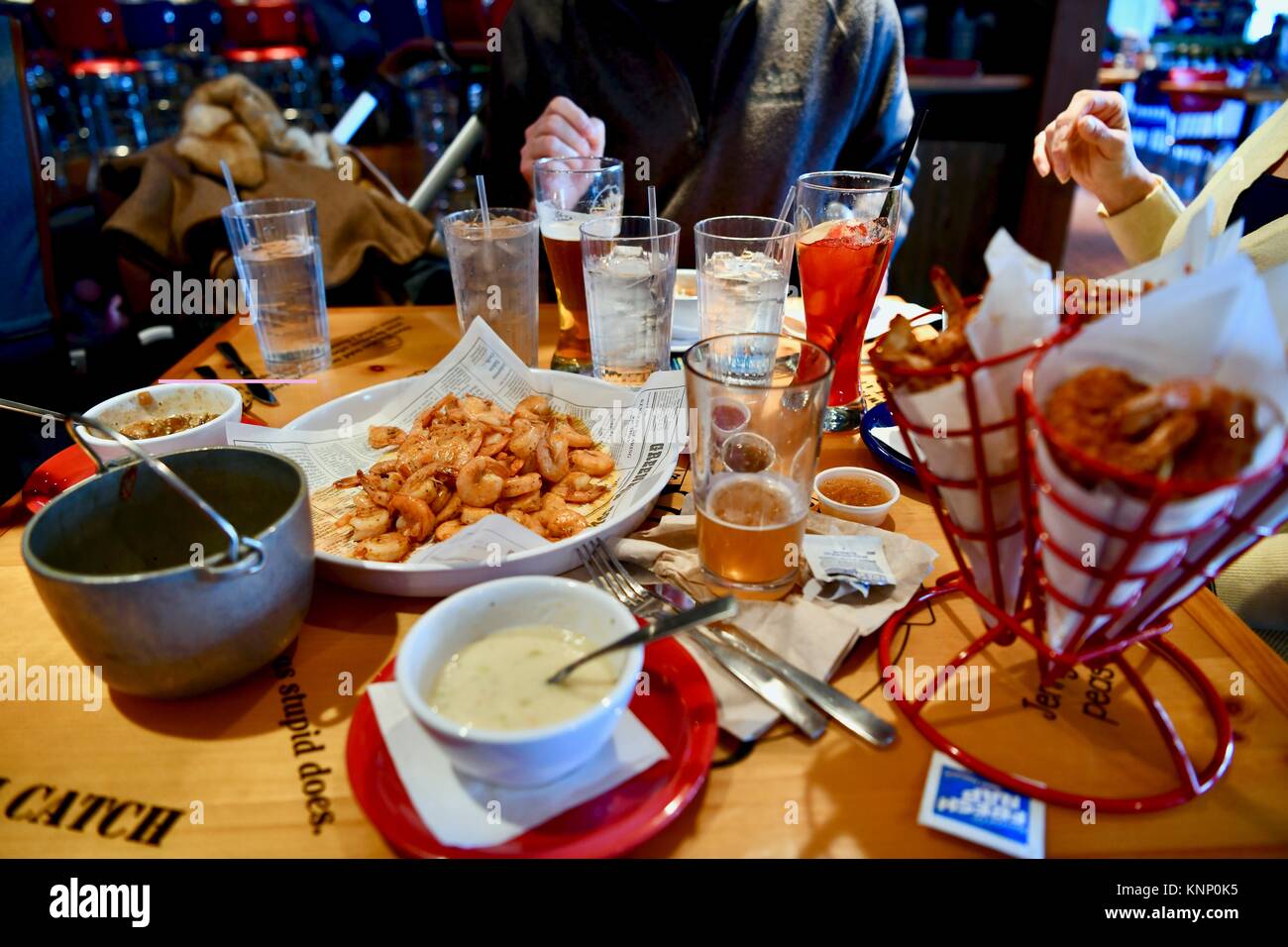 Bubba Gump Shrimp Company Restaurant Innenraum, Baltimore, MD, USA Stockfoto