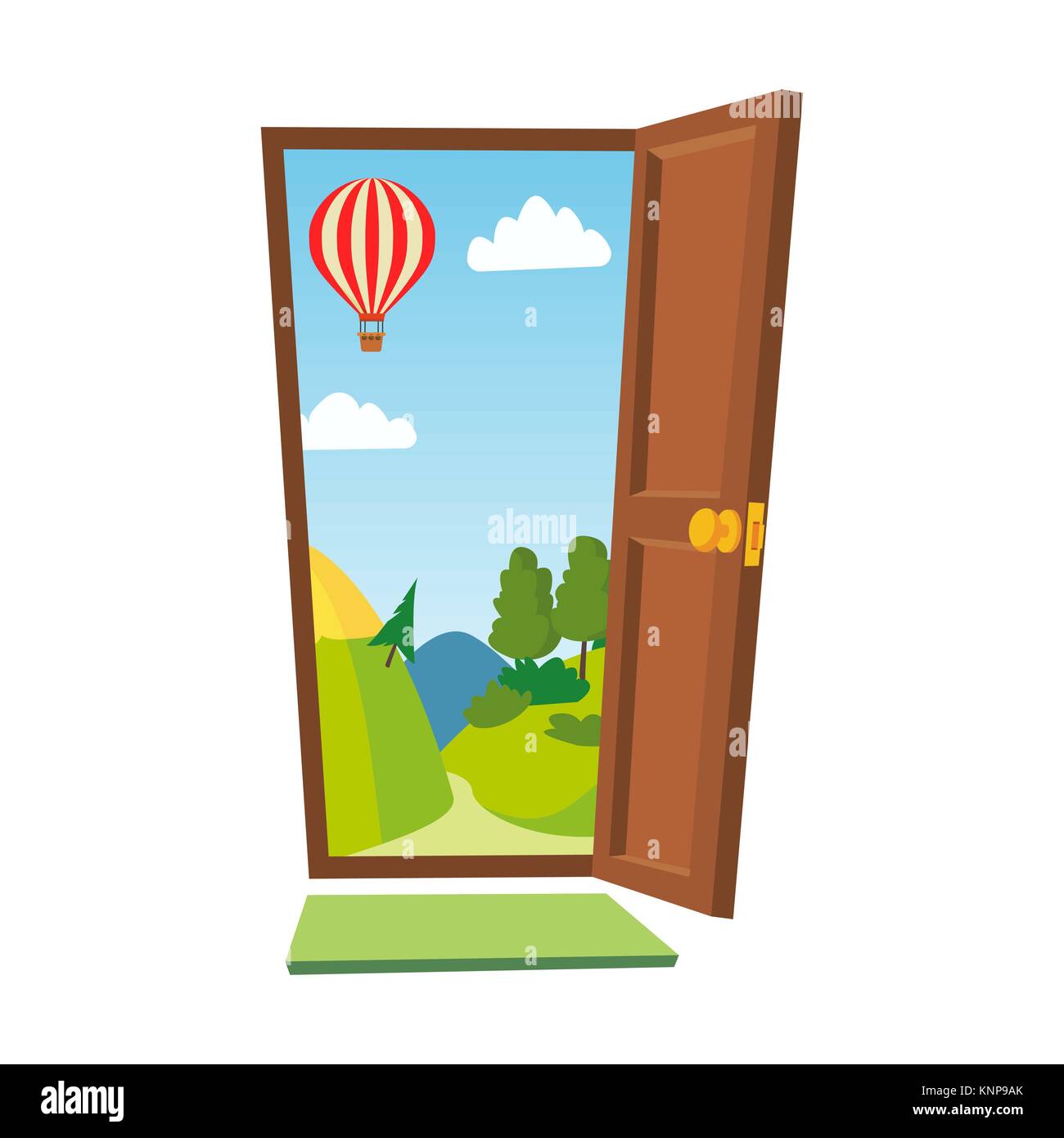 An der tür cartoon -Fotos und -Bildmaterial in hoher Auflösung – Alamy