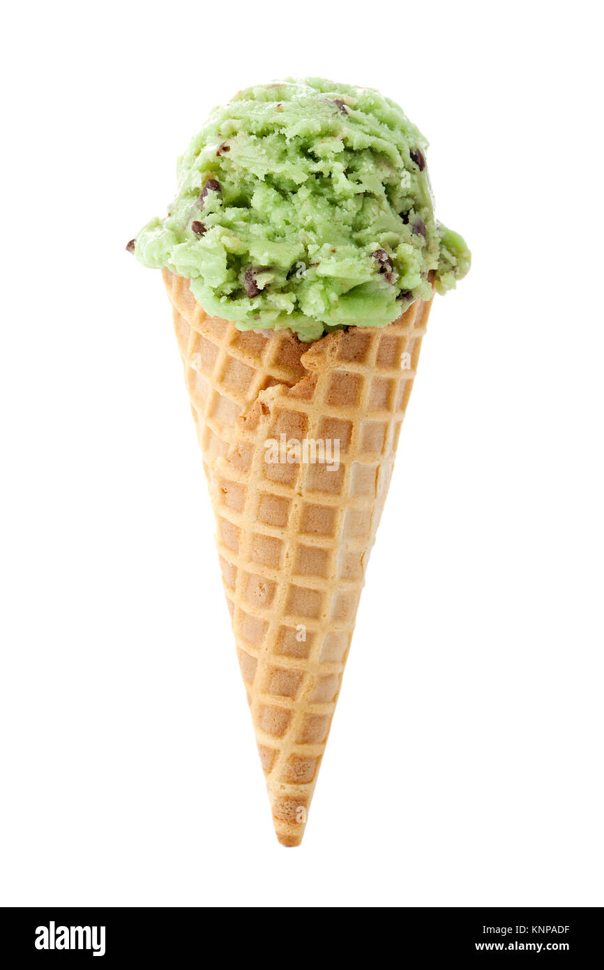 Grüner Tee-Eis Stockfoto