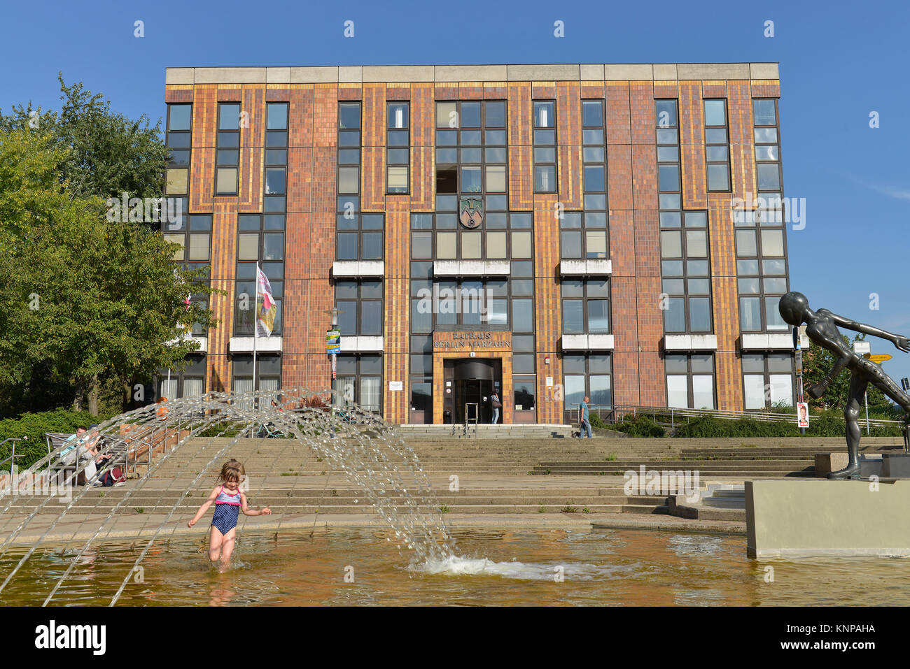 Rathaus, Helene Weigel Platz, Marzahn, Berlin, Deutschland, Rathaus, Helene-Weigel-Platz, Deutschland Stockfoto