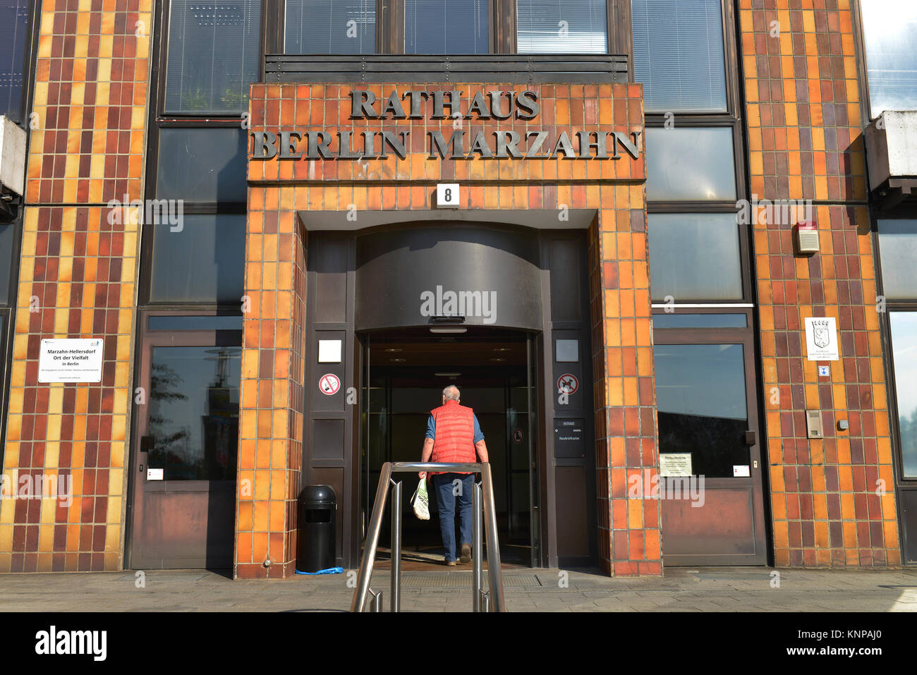 Rathaus, Helene Weigel Platz, Marzahn, Berlin, Deutschland, Rathaus, Helene-Weigel-Platz, Deutschland Stockfoto