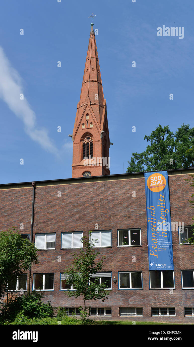 Mattew's Kirche, Schloßstraße, Steglitz, Steglitz-Zehlendorf, Berlin, Deutschland, Matthaeuskirche, Deutschland Stockfoto