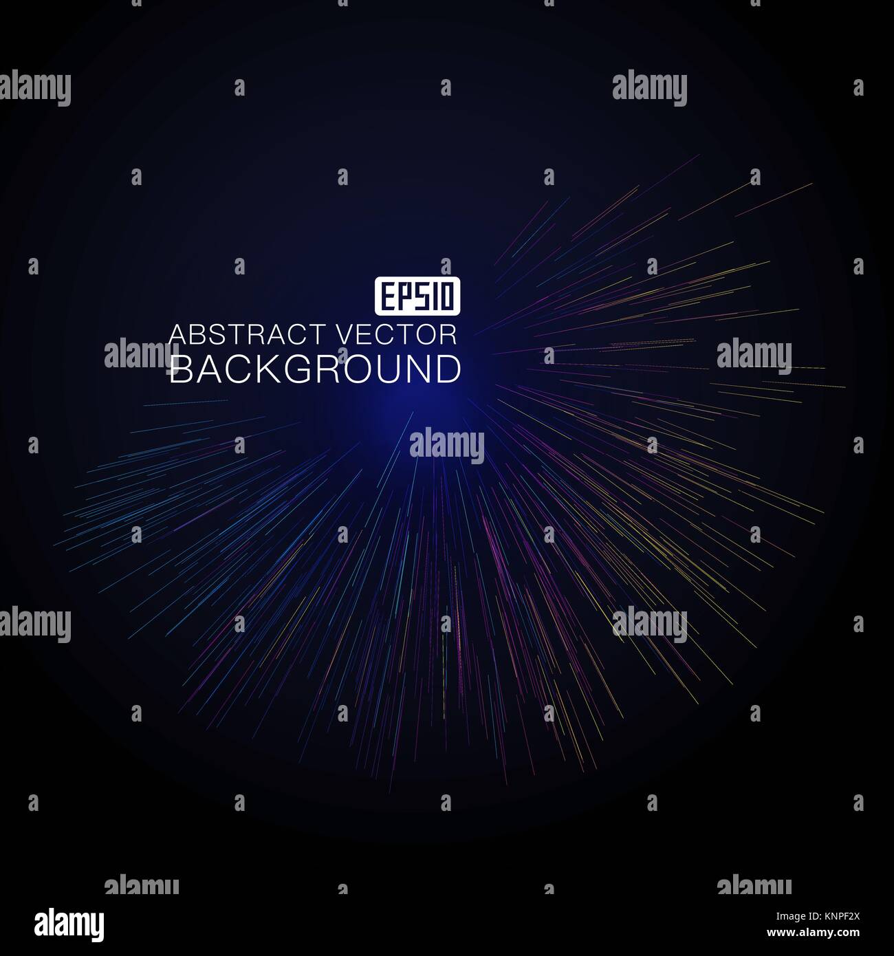 Punkt und Linie bestehend aus Radial abstrakte Grafiken. Stock Vektor