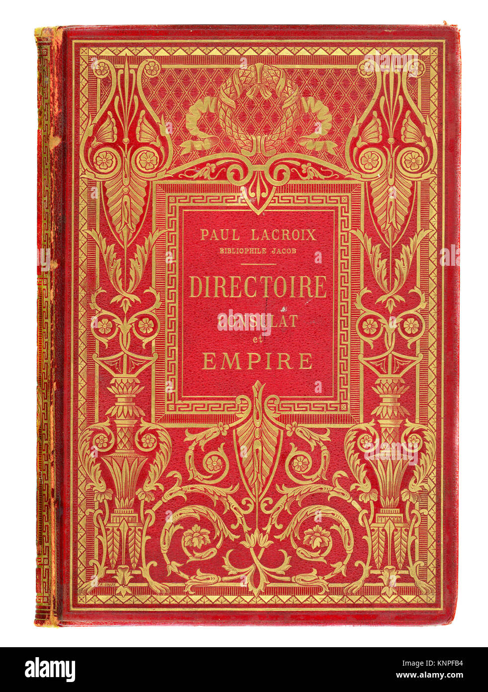 Viktorianisches Buch Cover für Paul Lacroix Directoire Consulat et Imperium Stockfoto
