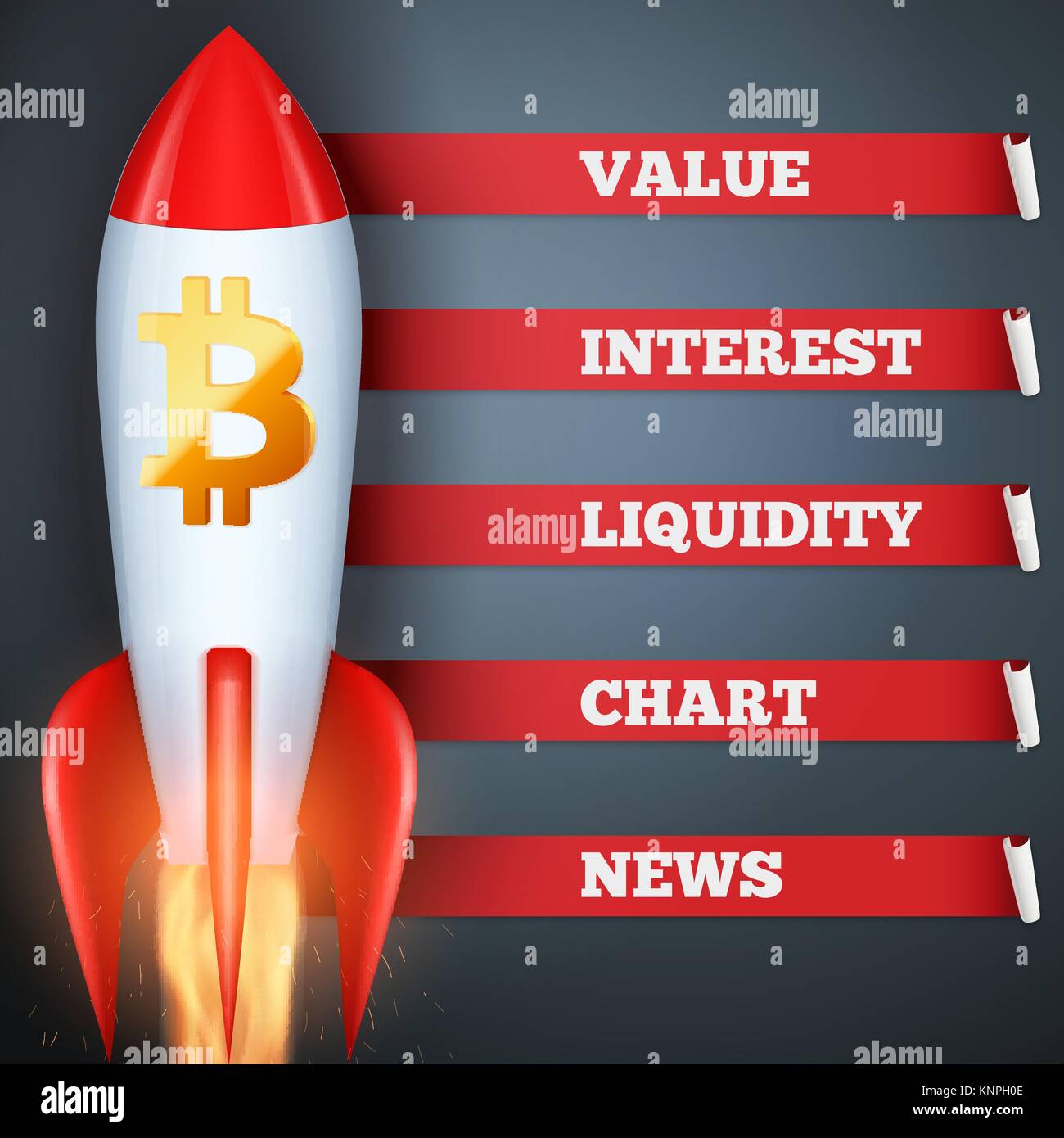 Bitcoin Infografik Abbildung. Stock Vektor