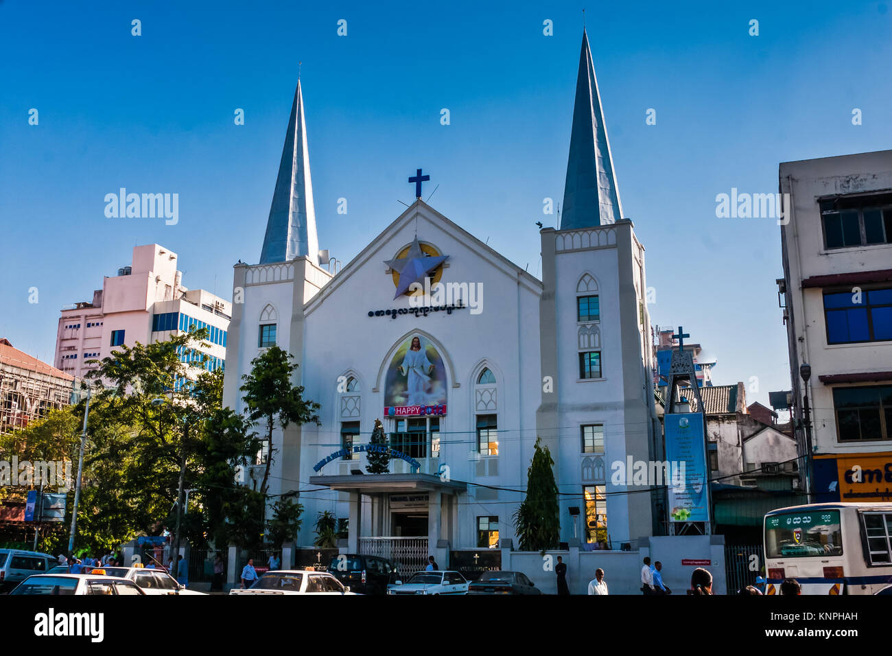 Immanuel Baptist Church, Yangon, Myanmar Stockfoto