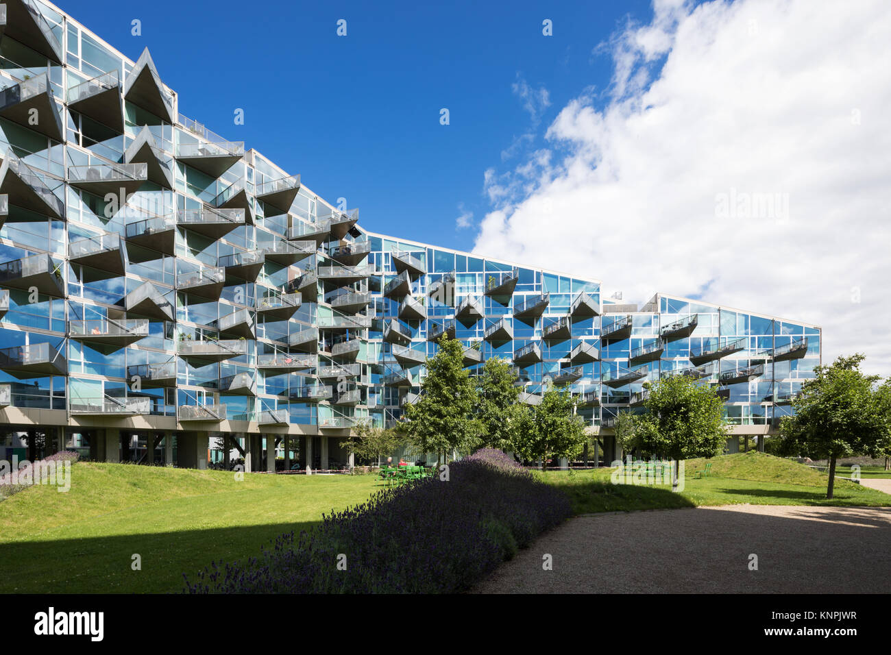 Modernes Gebäude im Außenbereich in Kopenhagen Stockfoto