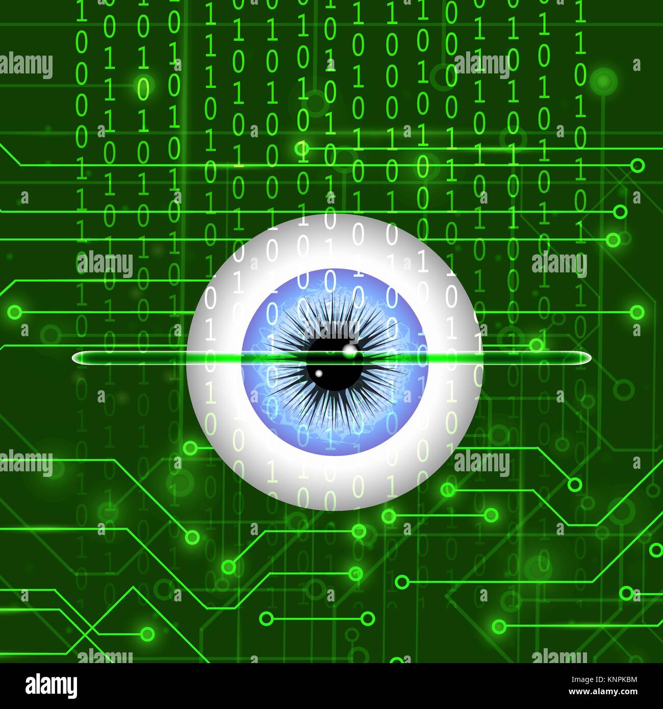 Biometrischen Identifikationssystems für Auge Stock Vektor