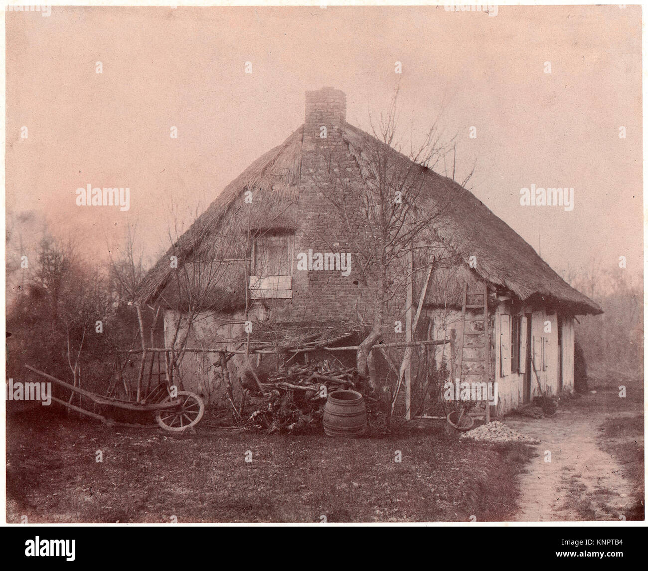 Ferme au Toit de Chaume MET DP 70289 269067 Stockfoto