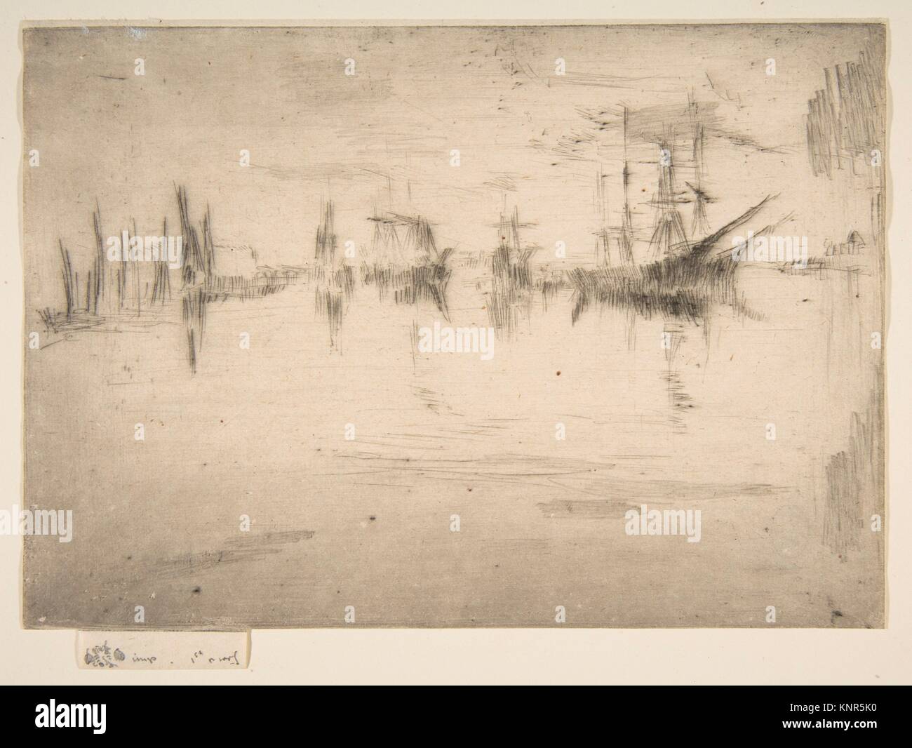 Nocturne: Versand. Künstler: James McNeill Whistler (Amerikanische, Lowell, Massachusetts 1834-1903, London); Datum: 1879-80; Medium: drypoint; First State Stockfoto