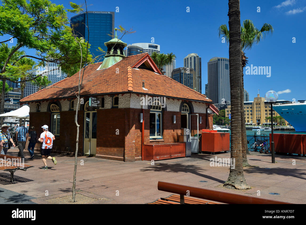 Sydney Cove Oyster Bar an der Ostseite der Circular Quay, Sydney, New South Wales, Australien Stockfoto