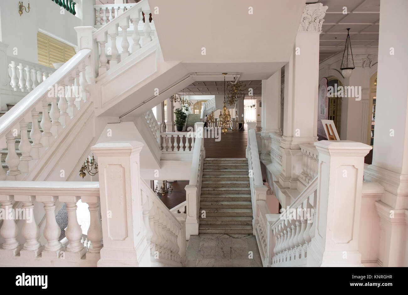 Raffles Hotel, Singapur, Treppe Stockfoto