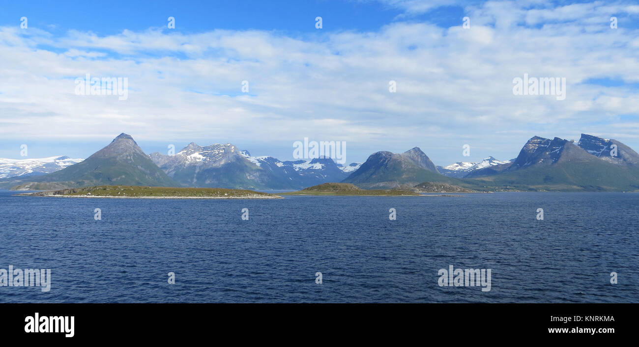 Beruhigende geschossen von den Bergen in Norwegen. Stockfoto