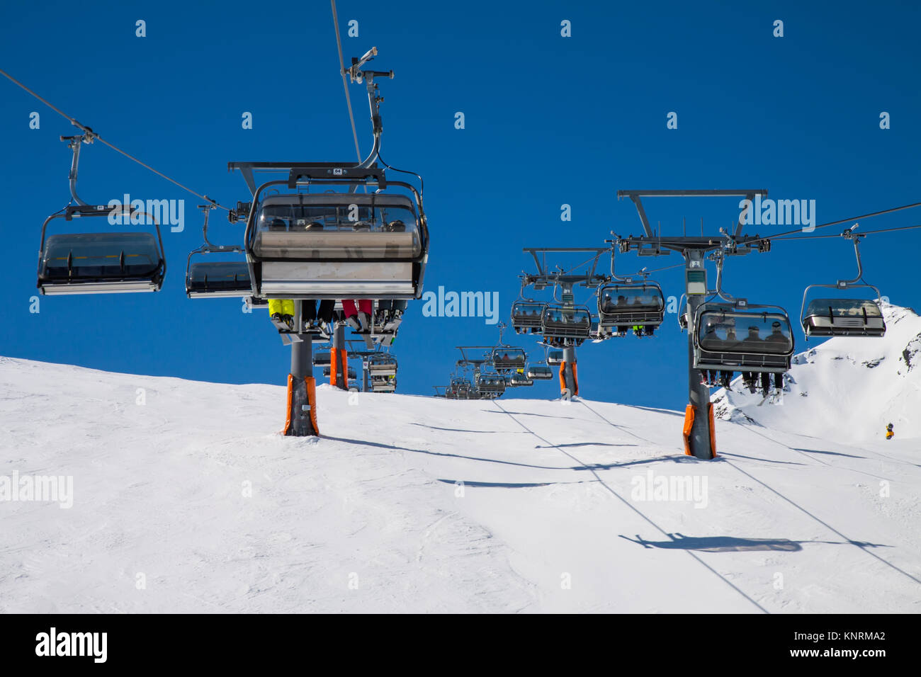 Hang auf das Skigebiet Stockfoto