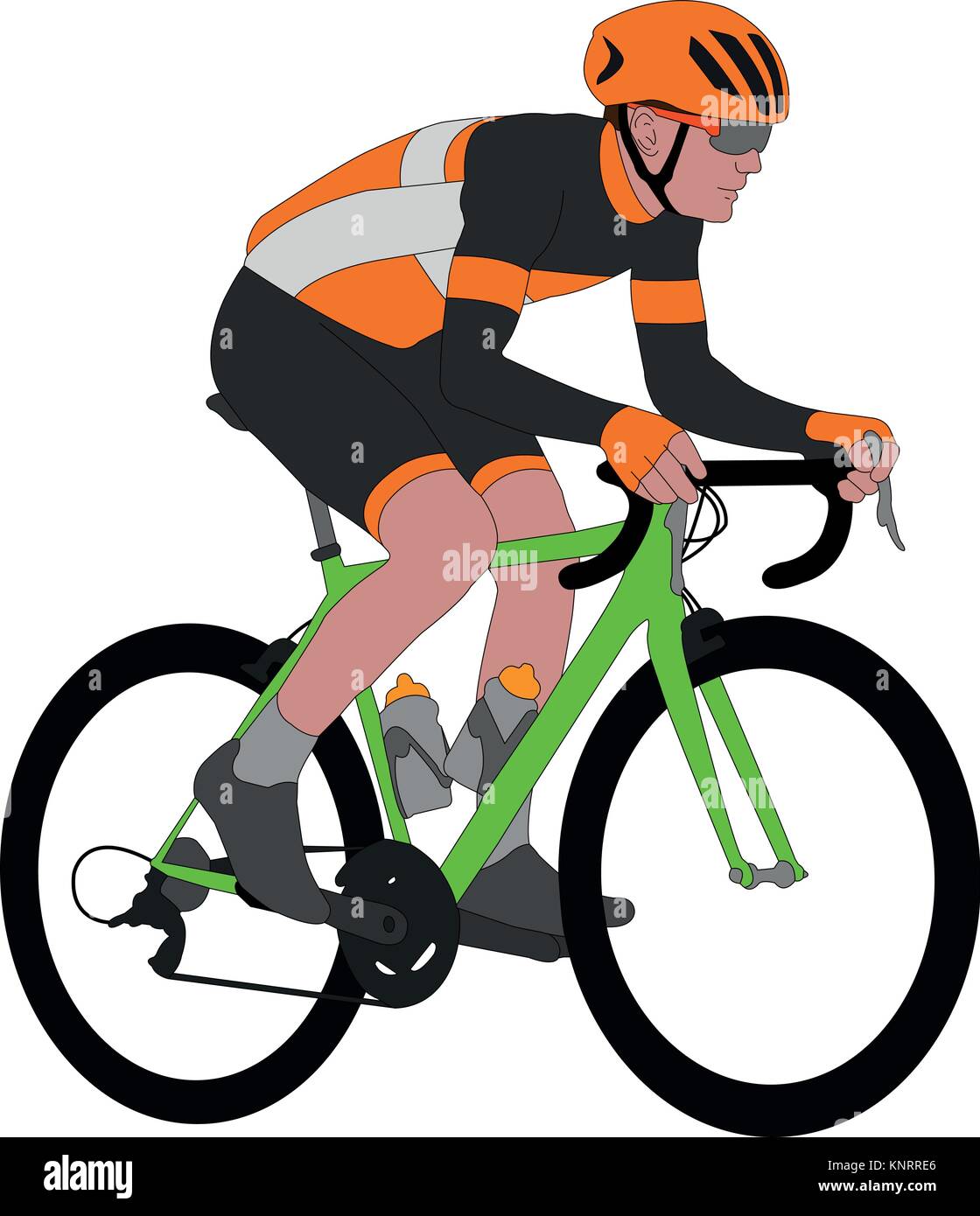 Racing Radfahrer Illustration - Vektor Stock Vektor