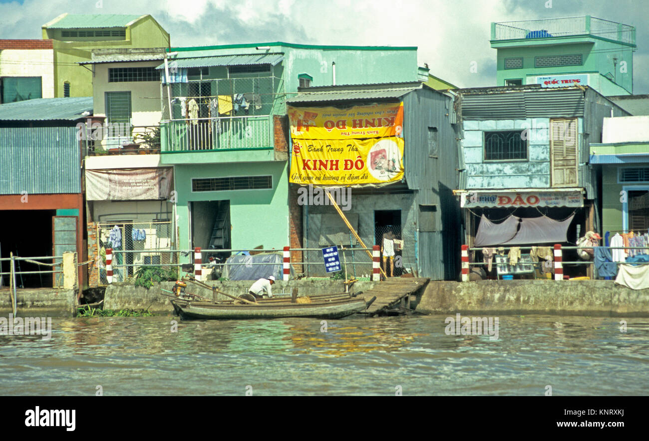 Vietnam Phong dien Dorf, Fluss Can Tho, Mekong Delta Stockfoto
