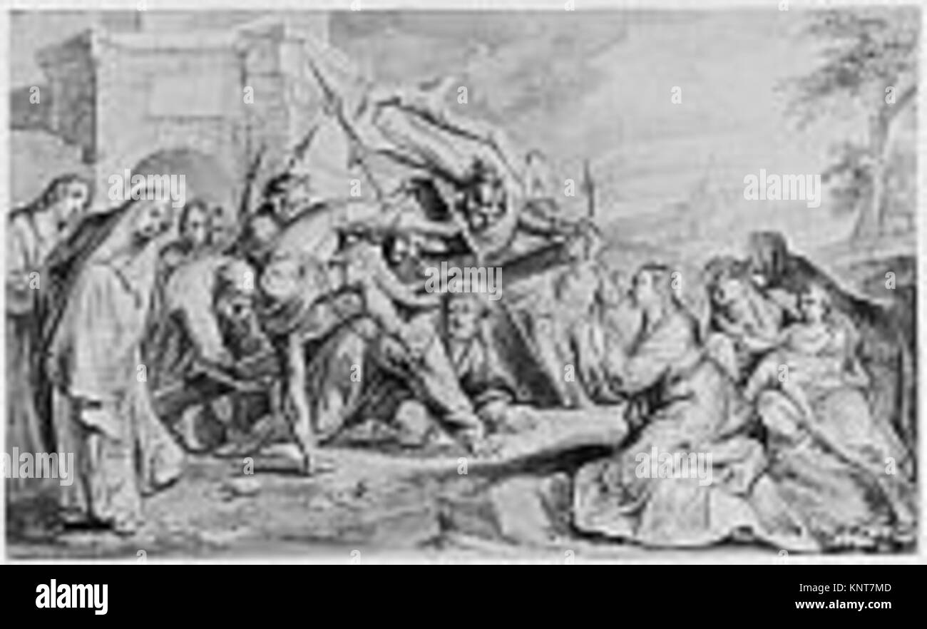 Darstellung von Christus, der das Kreuz trägt, katalogisiert MET 265018 335608, illustriert Haltung, Kleidung und Kreuz in einer religiösen Szene. Stockfoto