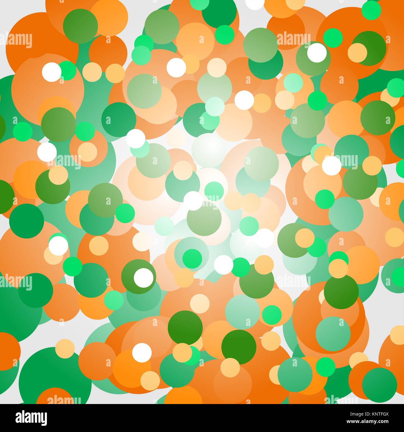Hintergrund der orange und grüne Kreise Stock Vektor