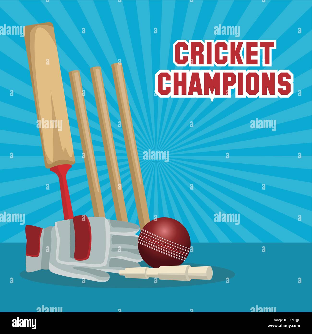 Kricket champions Design Stock Vektor