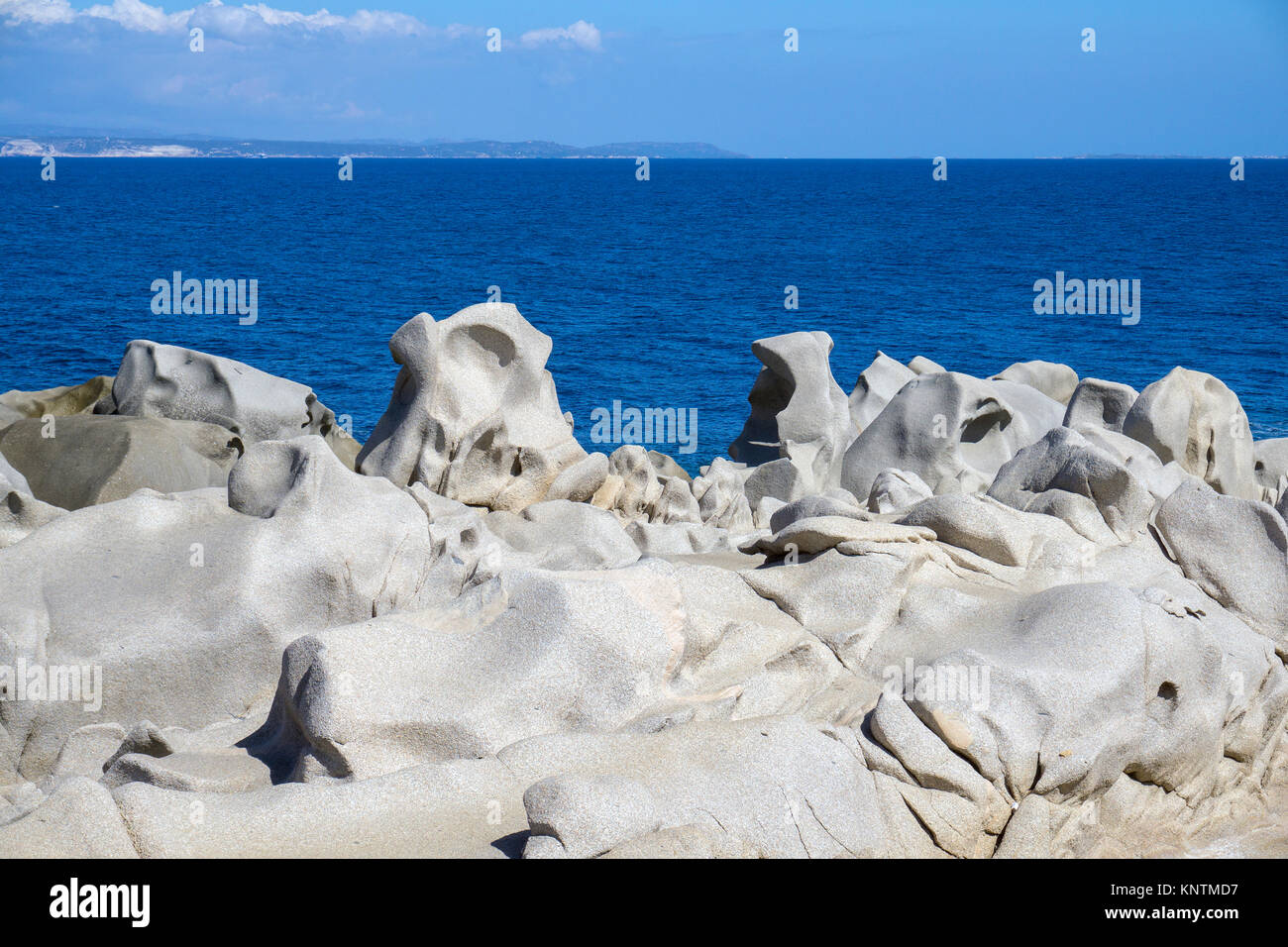 Küstenlandschaft, Granitfelsen am Capo Testa, Santa Teresa di Gallura, Sardinien, Italien, Mittelmeer, Europa Stockfoto
