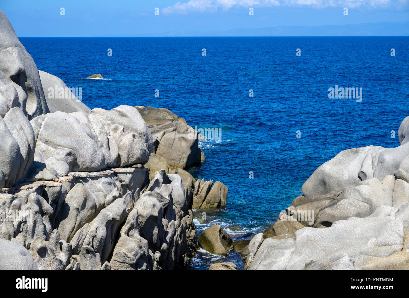 Küstenlandschaft, Granitfelsen am Capo Testa, Santa Teresa di Gallura, Sardinien, Italien, Mittelmeer, Europa Stockfoto