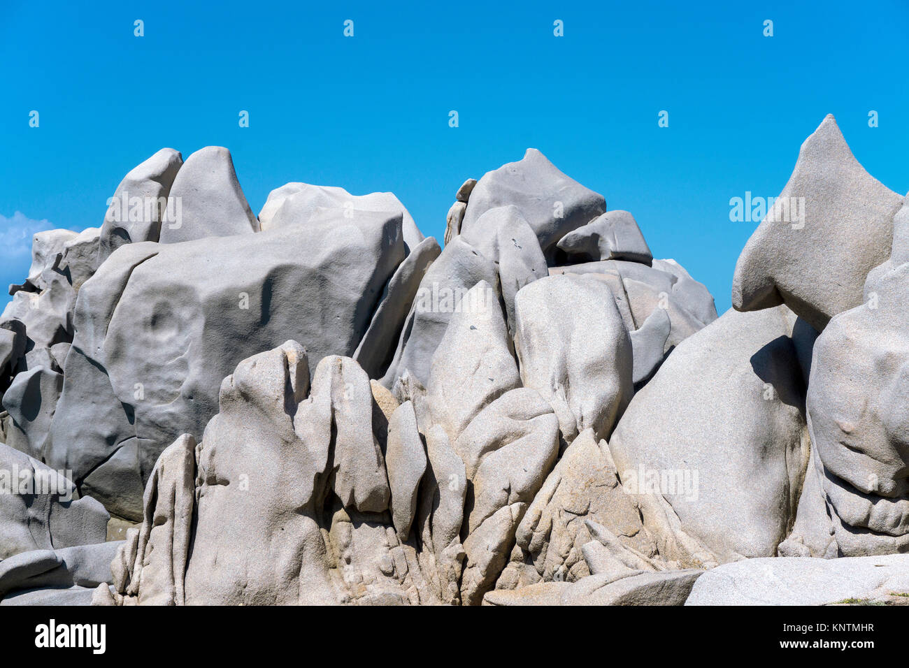 Küstenlandschaft, Granitfelsen am Capo Testa, Santa Teresa di Gallura, Sardinien, Italien, Mittelmeer, Europa Stockfoto