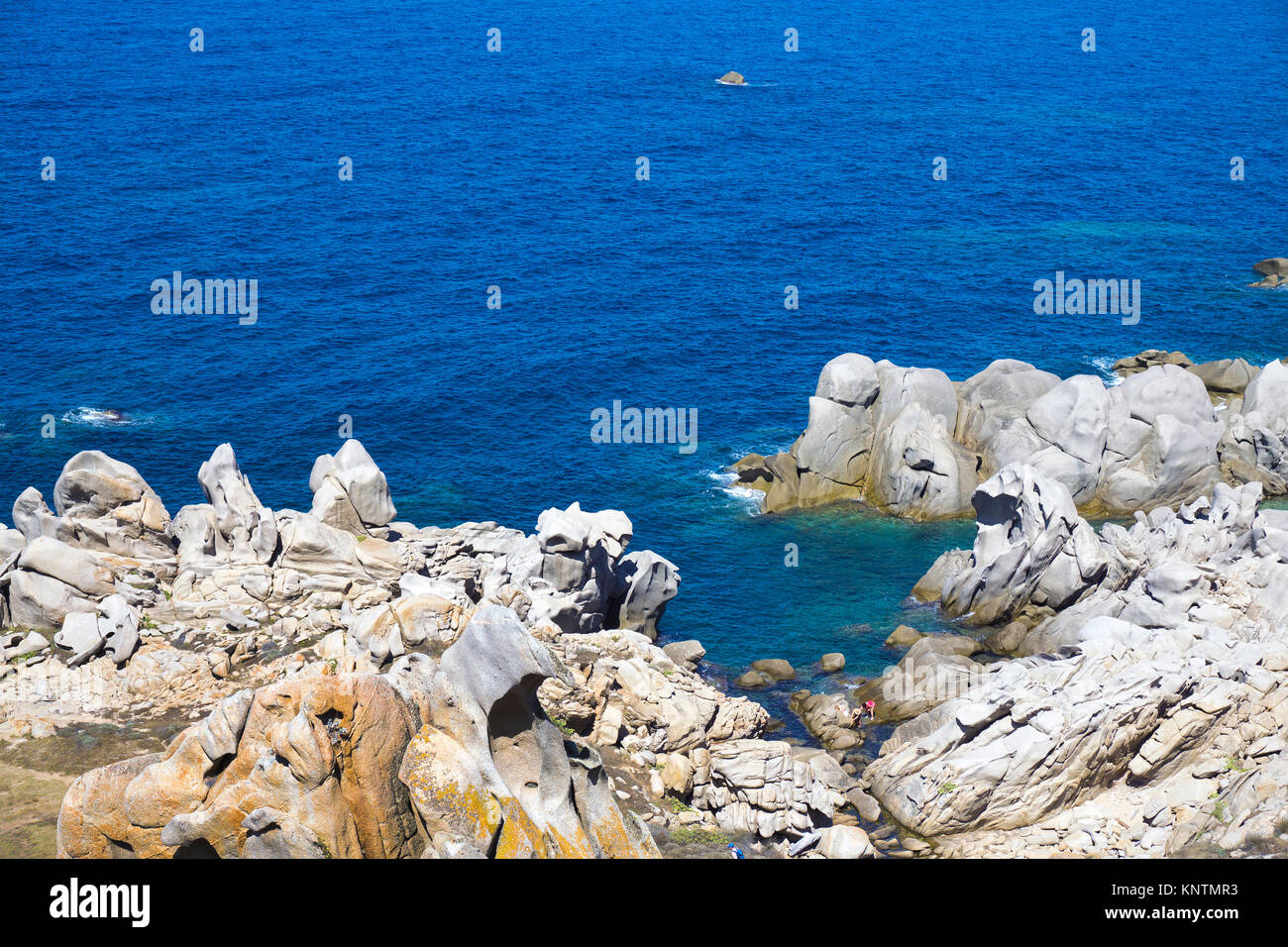 Küstenlandschaft, Granitfelsen am Capo Testa, Santa Teresa di Gallura, Sardinien, Italien, Mittelmeer, Europa Stockfoto