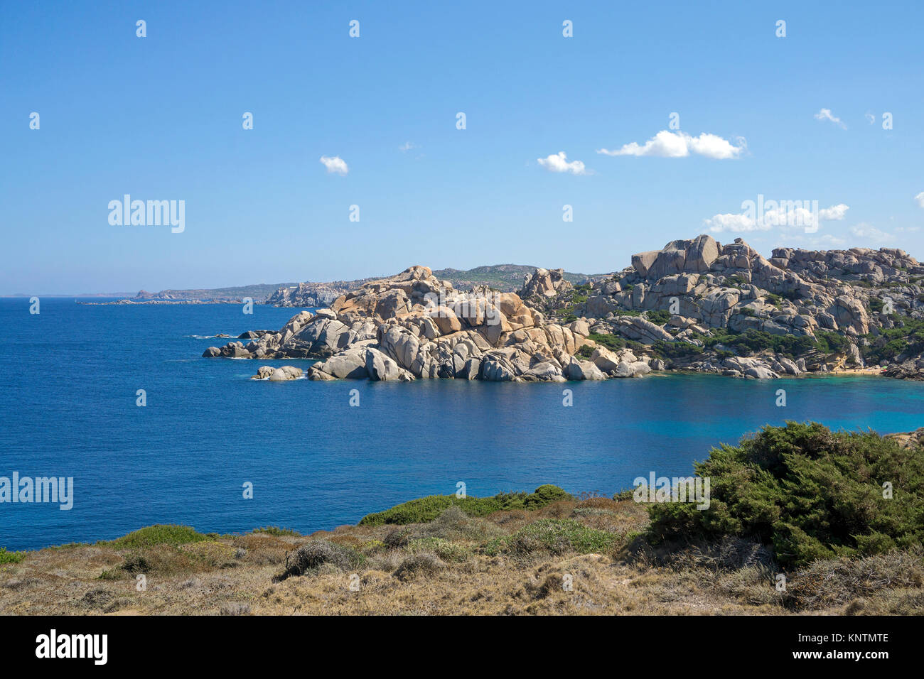 Küstenlandschaft, Granitfelsen am Capo Testa, Santa Teresa di Gallura, Sardinien, Italien, Mittelmeer, Europa Stockfoto