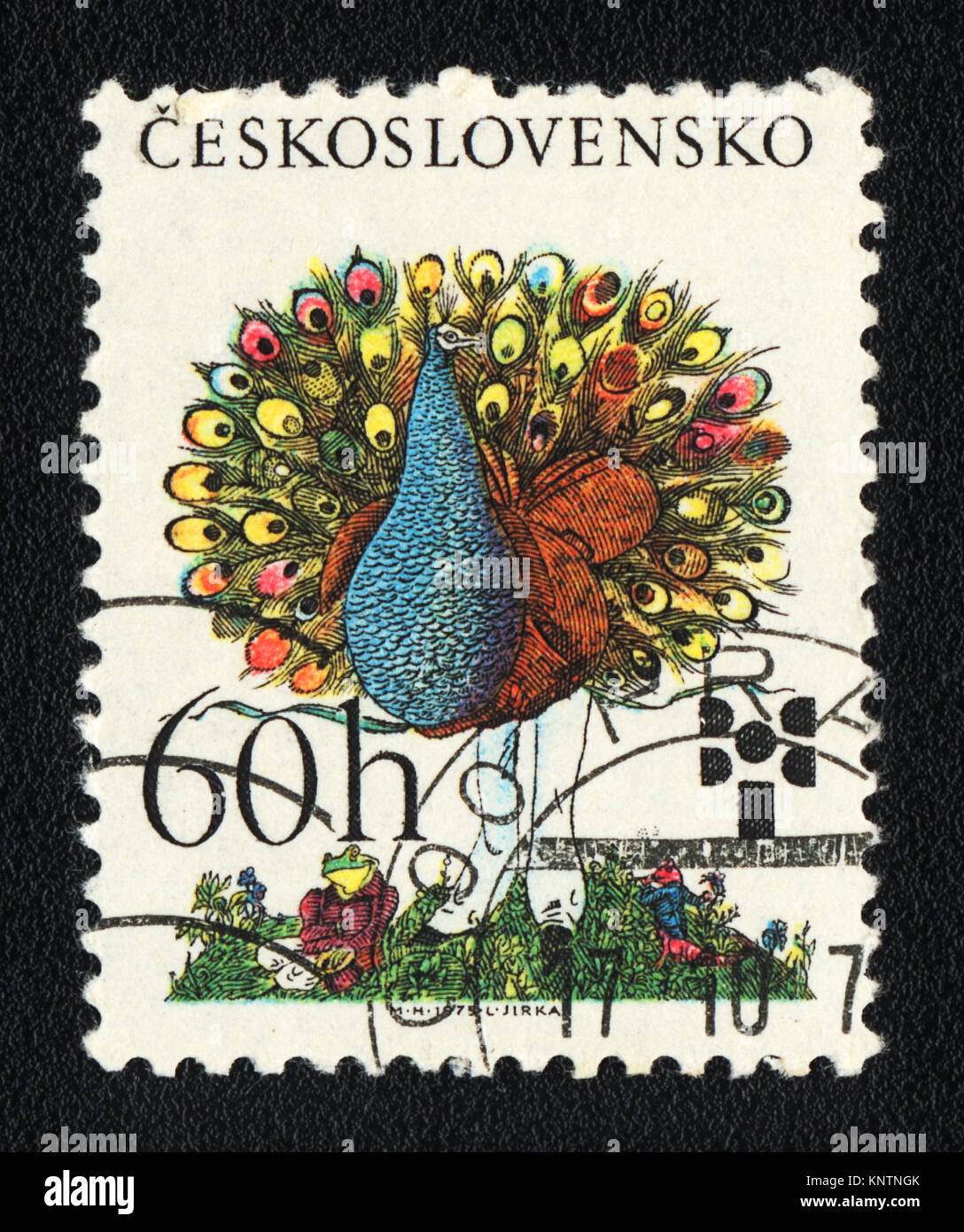 Einen Stempel in der Tschechoslowakei gedruckt zeigt die Fee Peacock, ca. 1975 Stockfoto