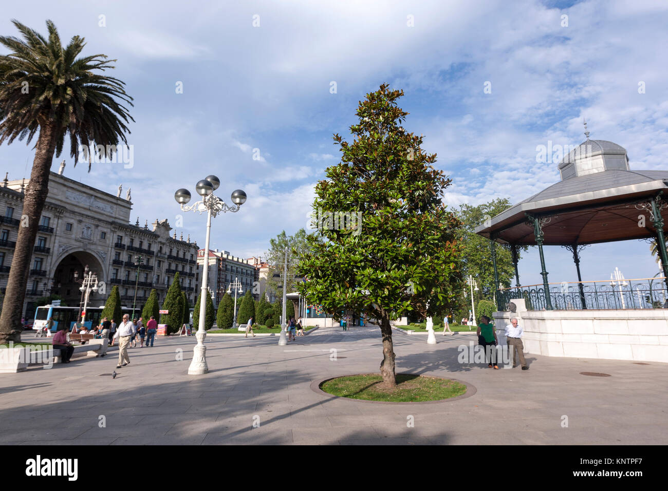 Banco de Santander von Javier González de Riancho, Paseo de Pereda, Santader, Kantabrien, Spanien Stockfoto