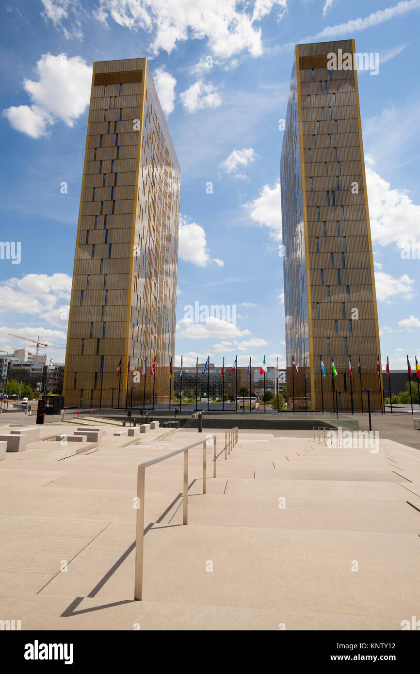 Office Tower Europäische Gerichtshof, der EU-Gebäude, Kirchberg Plateau, Europäisches Zentrum, der Stadt Luxemburg, Luxemburg, Benelux Stockfoto
