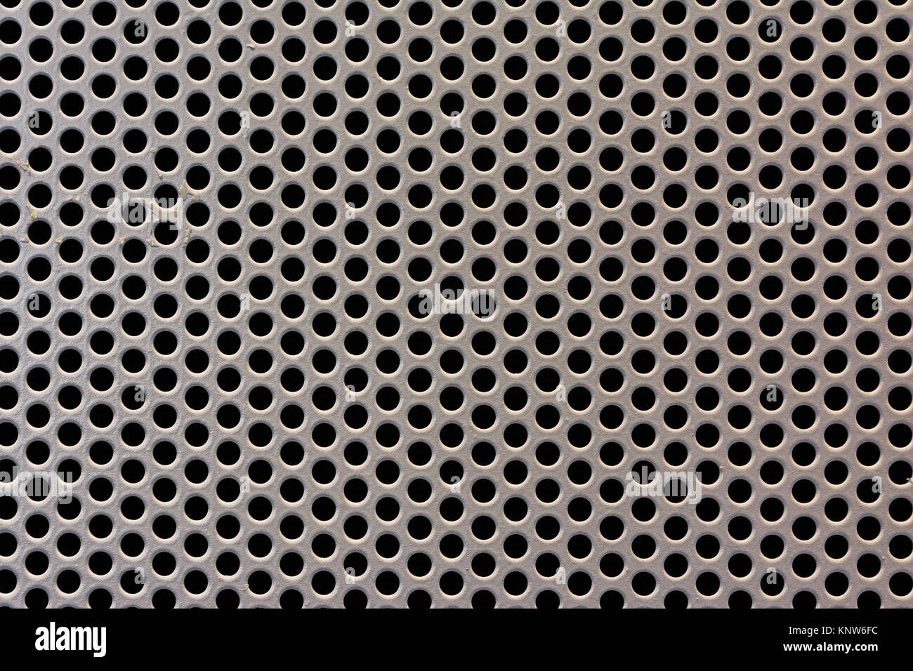 Perforiertes Blech Textur Makro Detail Stockfoto