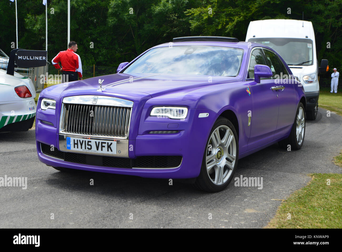 Lila Rolls Royce, Goodwood FoS 2015 Stockfoto