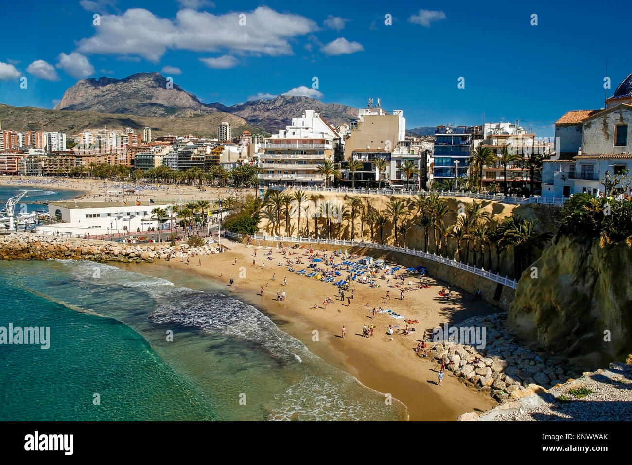 Spanien Benidorm: West Beach; Claudio Pagliarani; Spagna; paesaggio; Landschaft; Stute; Meer Stockfoto